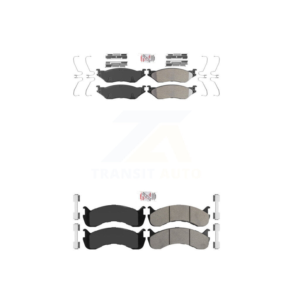 Semi-Metallic Disc Brake Pads Front Rear Kit For Ford F-53 Motorhome Chassis