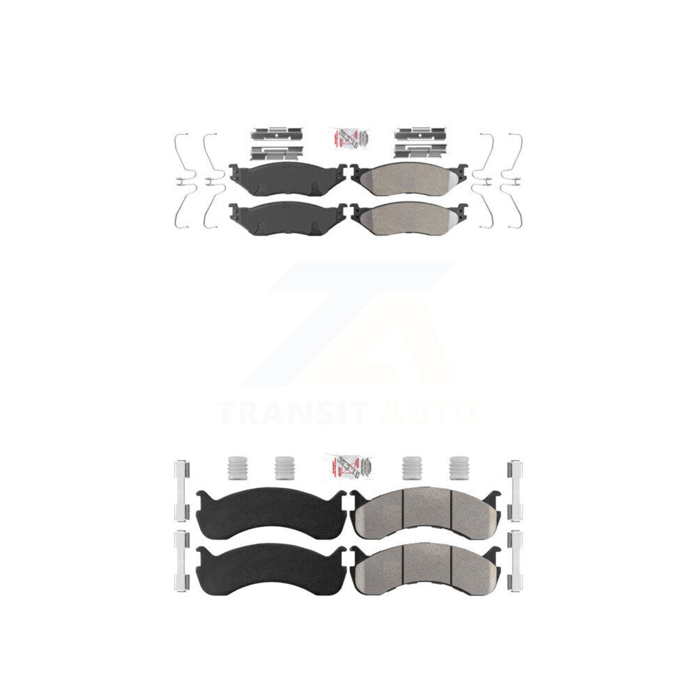 Semi-Metallic Disc Brake Pads Front Rear Kit For Ford F-53 Motorhome Chassis