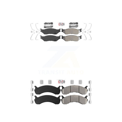 Semi-Metallic Disc Brake Pads Front Rear Kit For Ford F-53 Motorhome Chassis
