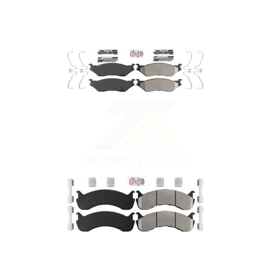 Semi-Metallic Disc Brake Pads Front Rear Kit For Ford F-53 Motorhome Chassis