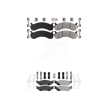 Semi-Metallic Disc Brake Pads Front Rear Kit For Ford F-53 Motorhome Chassis