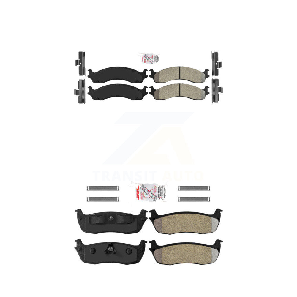 Semi-Metallic Disc Brake Pads Front Rear Kit For Ford F-250 HD