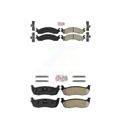 Semi-Metallic Disc Brake Pads Front Rear Kit For Ford F-250 HD
