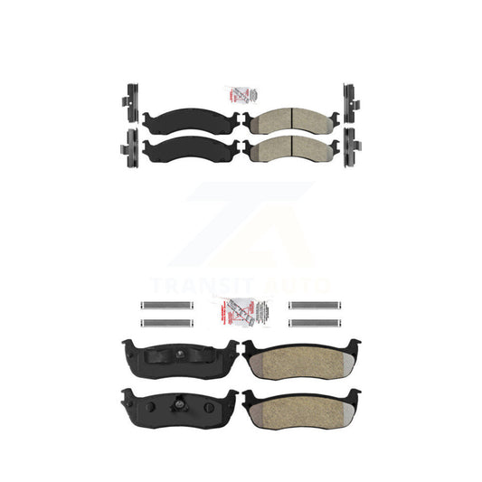 Semi-Metallic Disc Brake Pads Front Rear Kit For Ford F-250 HD