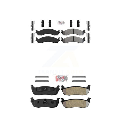 Semi-Metallic Disc Brake Pads Front Rear Kit For Ford F-250 HD