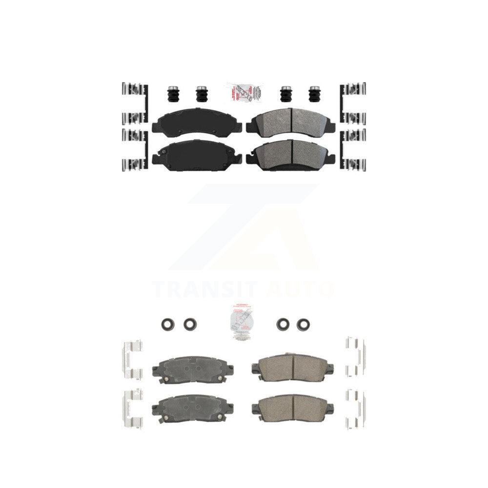 Semi-Metallic Ceramic Disc Brake Pads Front Rear Kit For Cadillac XTS
