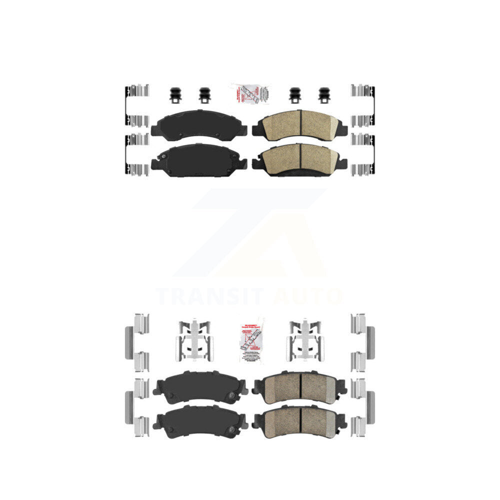 Ceramic Disc Brake Pads Front Rear Kit For Chevrolet GMC Silverado 1500 Sierra