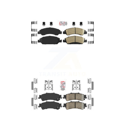 Ceramic Disc Brake Pads Front Rear Kit For Chevrolet GMC Silverado 1500 Sierra