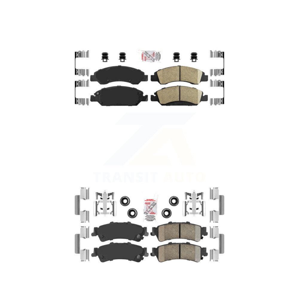 Ceramic Disc Brake Pads Front Rear Kit For Chevrolet GMC Silverado 1500 Sierra