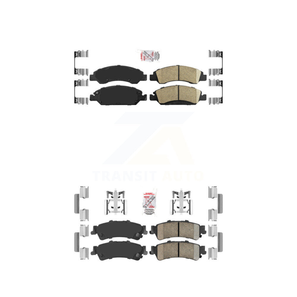 Ceramic Disc Brake Pads Front Rear Kit For Chevrolet GMC Silverado 1500 Sierra