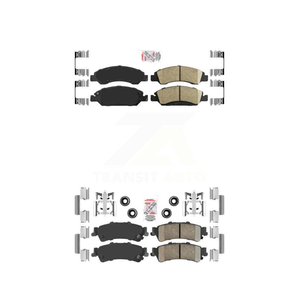 Ceramic Disc Brake Pads Front Rear Kit For Chevrolet GMC Silverado 1500 Sierra