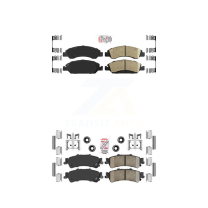 Ceramic Disc Brake Pads Front Rear Kit For Chevrolet GMC Silverado 1500 Sierra