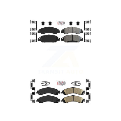 Semi-Metallic Ceramic Disc Brake Pads Front Rear Kit For Chevrolet Silverado GMC