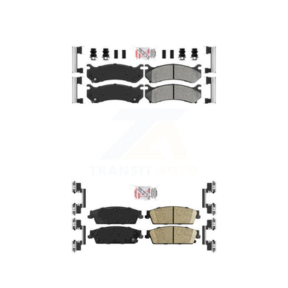 Semi-Metallic Ceramic Brake Pads Front Rear Kit For Chevrolet Silverado 1500