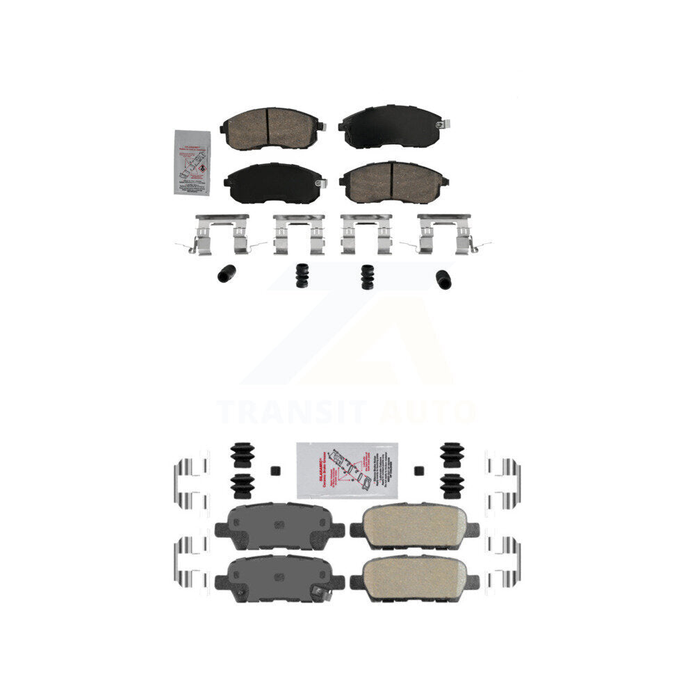 Ceramic Disc Brake Pads Front Rear Kit For Nissan Sentra Altima 350Z INFINITI