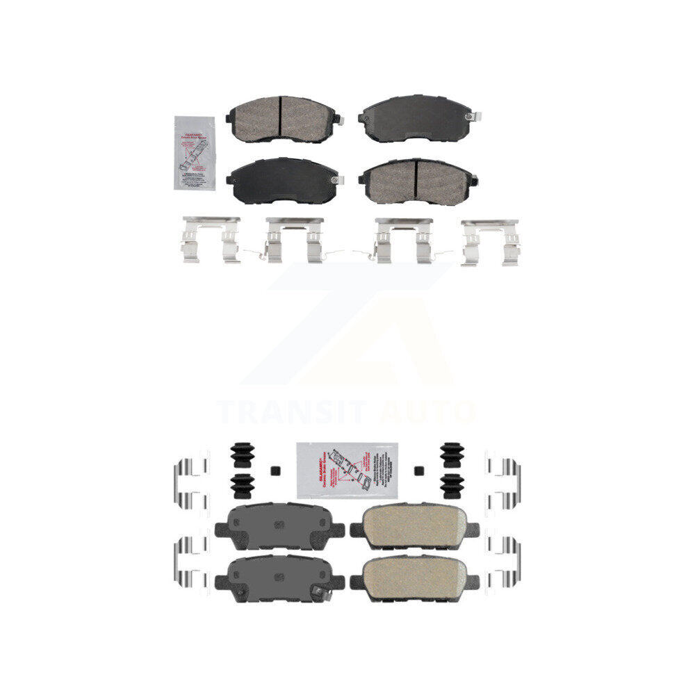 Ceramic Disc Brake Pads Front Rear Kit For Nissan Sentra Altima 350Z INFINITI