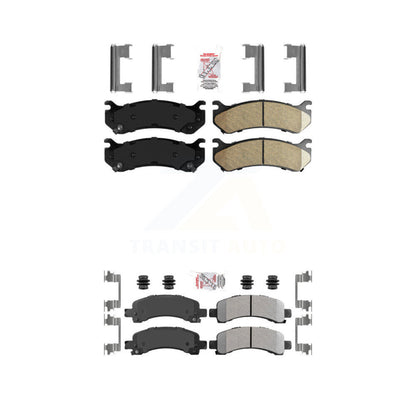 Ceramic Semi-Metallic Disc Brake Pads Front Rear Kit For GMC Savana 2500 Express
