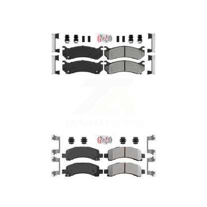 Semi-Metallic Disc Brake Pads Front Rear Kit For GMC Savana 2500 Chevrolet