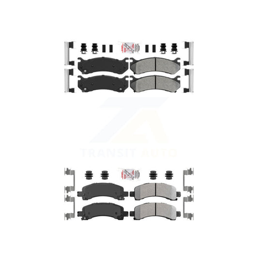 Semi-Metallic Disc Brake Pads Front Rear Kit For GMC Savana 2500 Chevrolet