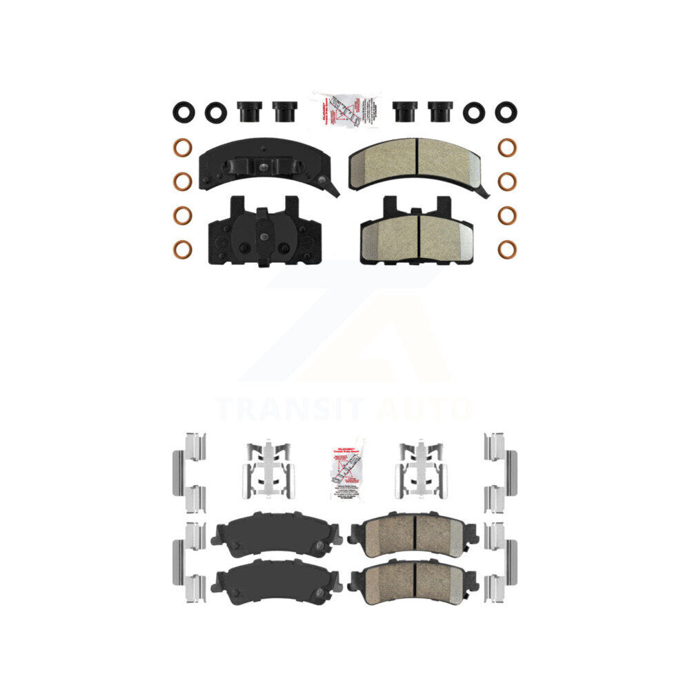 Semi-Metallic Ceramic Disc Brake Pads Front Rear Kit For GMC Yukon Cadillac 60