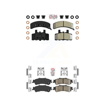 Semi-Metallic Ceramic Disc Brake Pads Front Rear Kit For GMC Yukon Cadillac 60