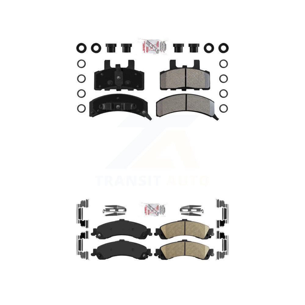 Semi-Metallic Ceramic Disc Brake Pads Front Rear Kit For GMC Yukon