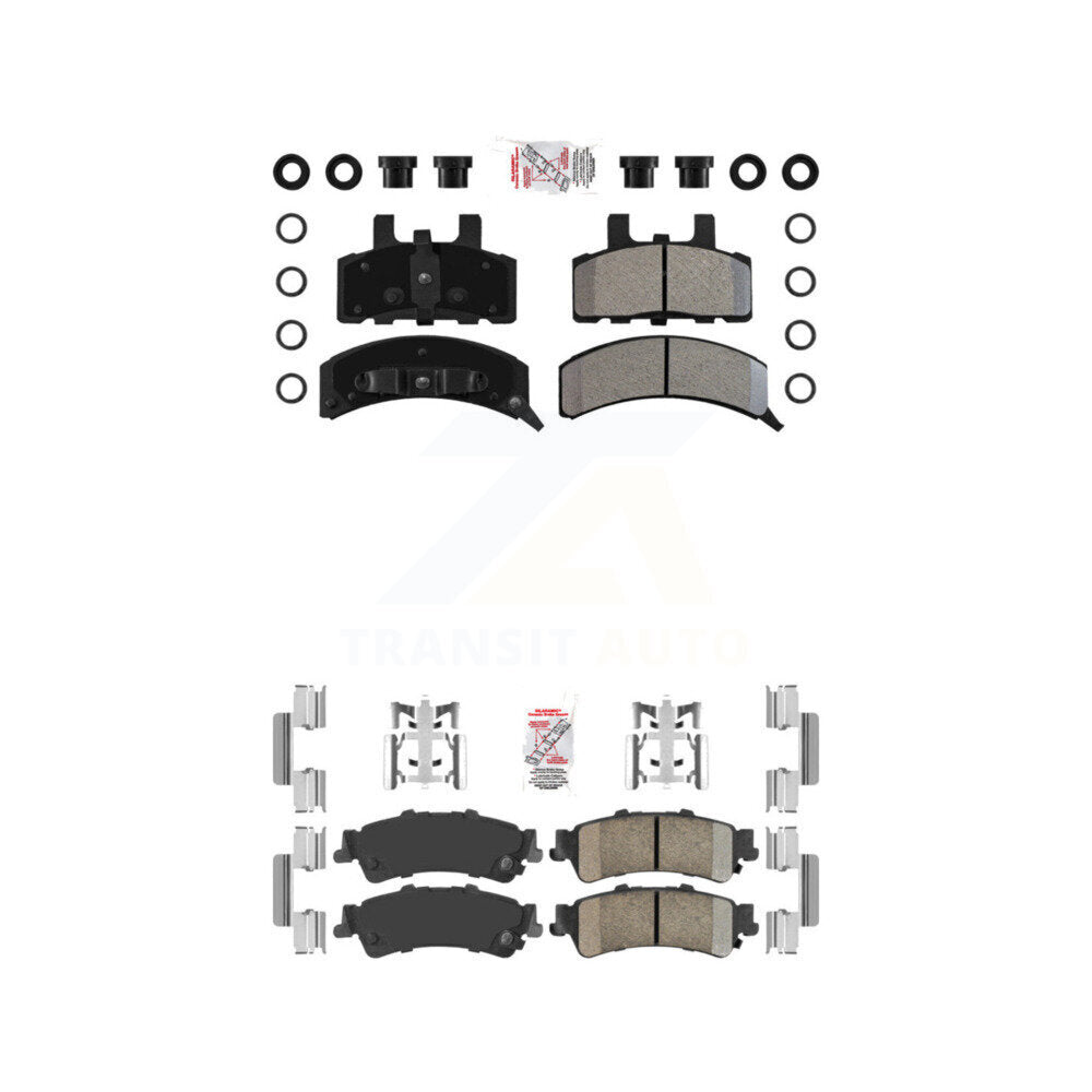 Semi-Metallic Ceramic Disc Brake Pads Front Rear Kit For GMC Yukon Cadillac 60