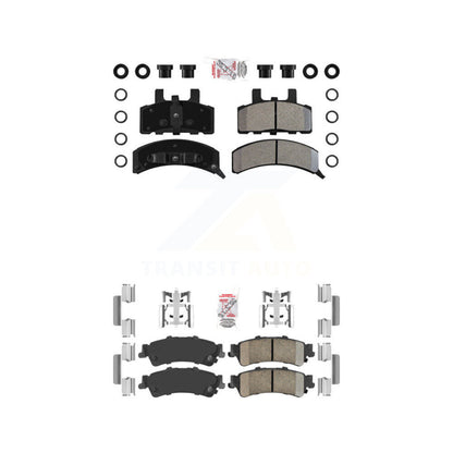 Semi-Metallic Ceramic Disc Brake Pads Front Rear Kit For GMC Yukon Cadillac 60