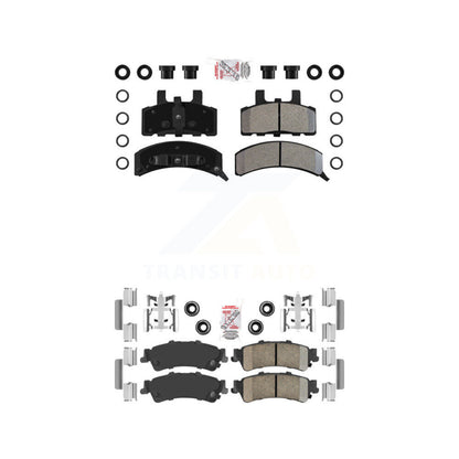 Semi-Metallic Ceramic Disc Brake Pads Front Rear Kit For GMC Yukon Cadillac 60