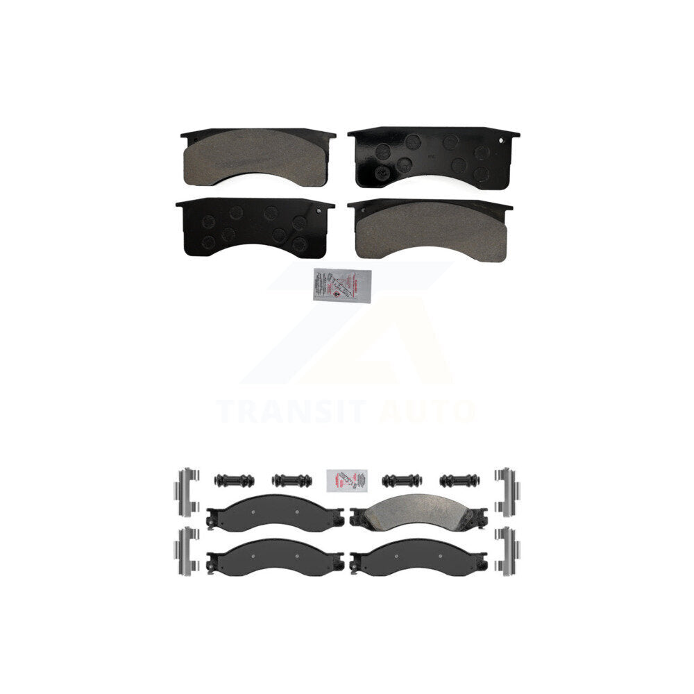 Semi-Metallic Disc Brake Pads Front Rear Kit For 2009 GMC Chevrolet C4500 Kodiak