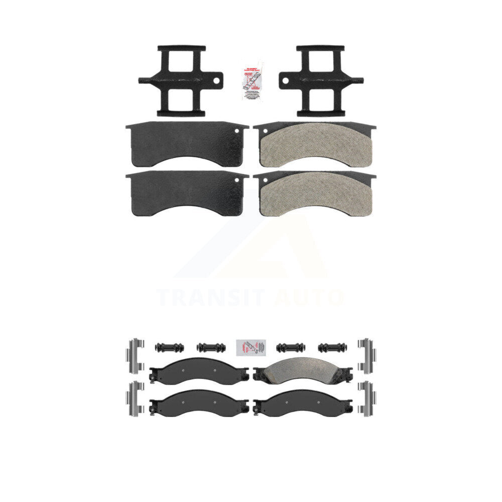 Semi-Metallic Disc Brake Pads Front Rear Kit For 2009 GMC Chevrolet C4500 Kodiak