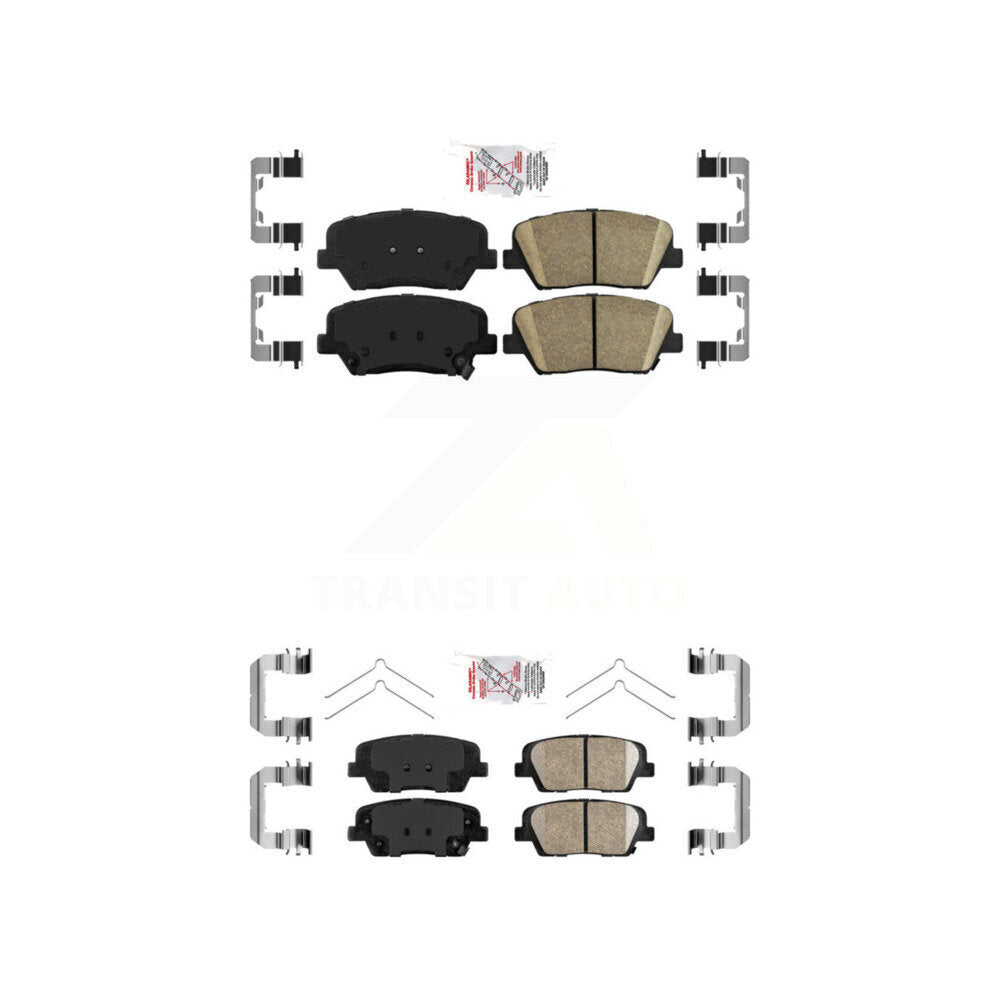 Ceramic Disc Brake Pads Front Rear Kit For Kia Sorento With Red Painted Calipers