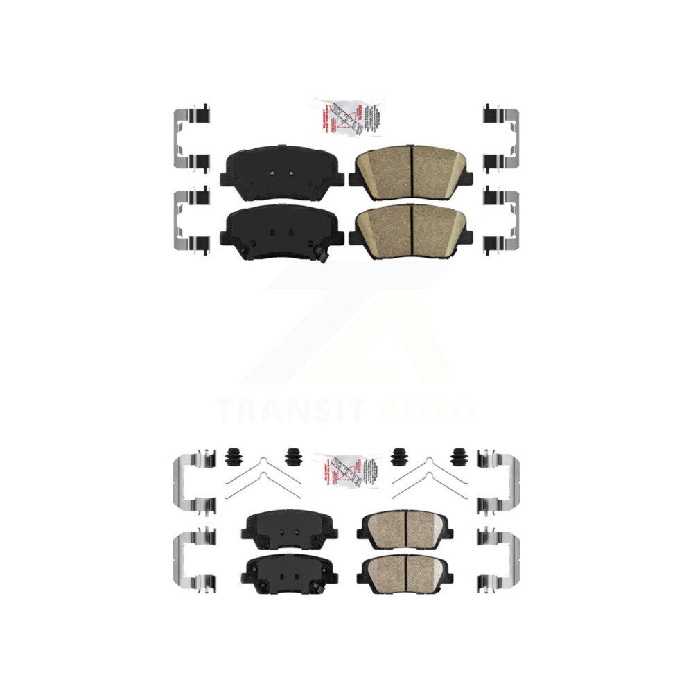 Ceramic Disc Brake Pads Front Rear Kit For Kia Sorento With Red Painted Calipers
