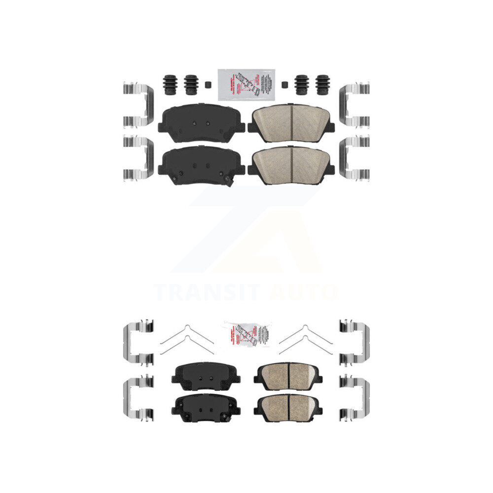 Ceramic Disc Brake Pads Front Rear Kit For Kia Sorento With Red Painted Calipers