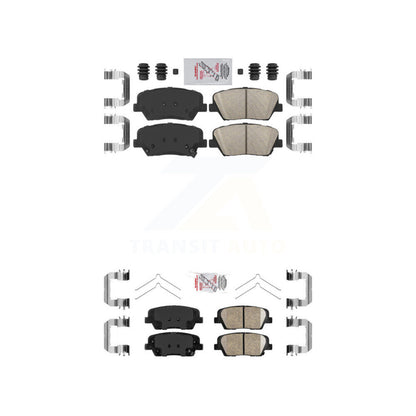 Ceramic Disc Brake Pads Front Rear Kit For Kia Sorento With Red Painted Calipers