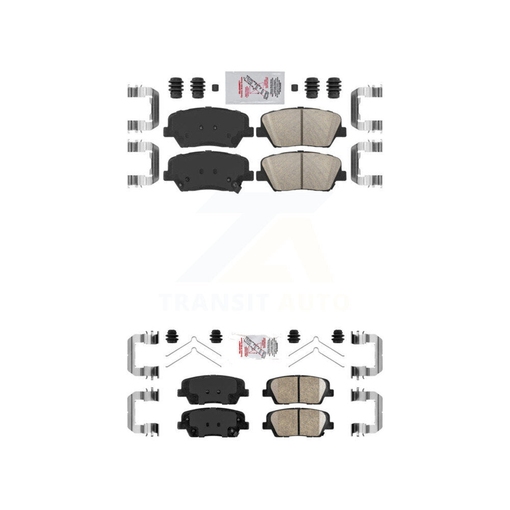 Ceramic Disc Brake Pads Front Rear Kit For Kia Sorento With Red Painted Calipers