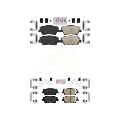 Ceramic Disc Brake Pads Front Rear Kit For Kia Sorento With Red Painted Calipers