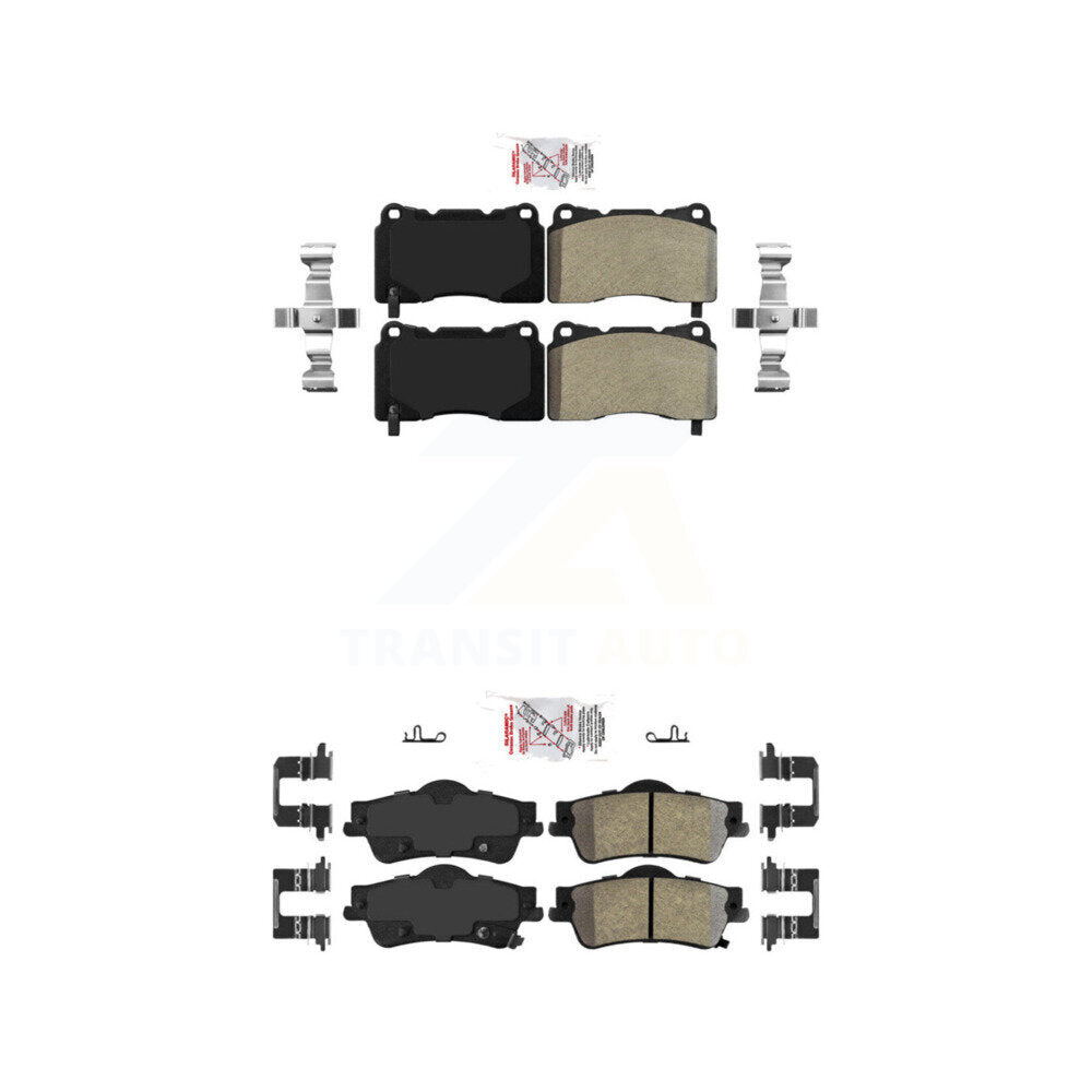Semi-Metallic Disc Brake Pads Front Rear Kit For 2009 Pontiac G8 GXP