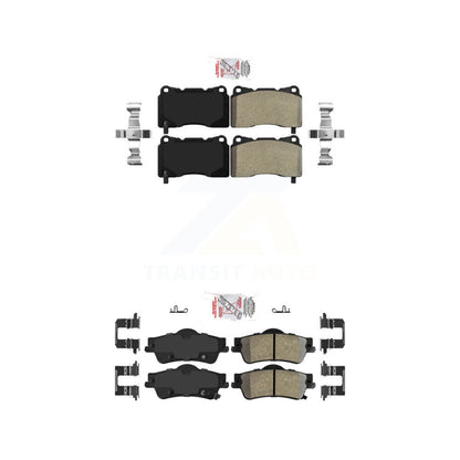 Semi-Metallic Disc Brake Pads Front Rear Kit For 2009 Pontiac G8 GXP