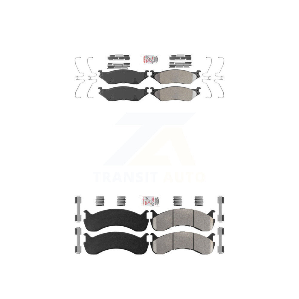 Semi-Metallic Pads Front Rear Kit For Ford F-59 Commercial Stripped Chassis