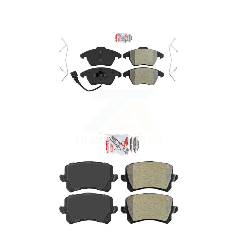 Semi-Metallic Disc Brake Pads Front Rear Kit For Volkswagen Passat CC