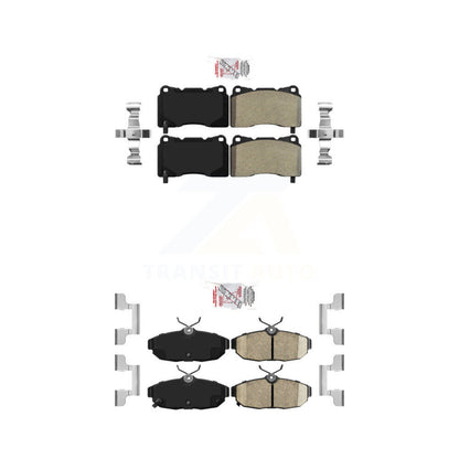 Semi-Metallic Ceramic Disc Brake Pads Front Rear Kit For Ford Mustang