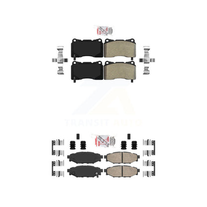 Semi-Metallic Ceramic Disc Brake Pads Front Rear Kit For Subaru WRX