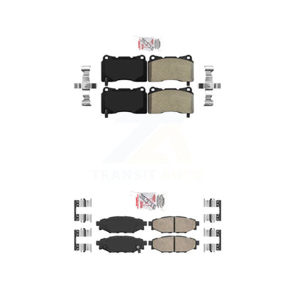 Semi-Metallic Ceramic Disc Brake Pads Front Rear Kit For Subaru WRX