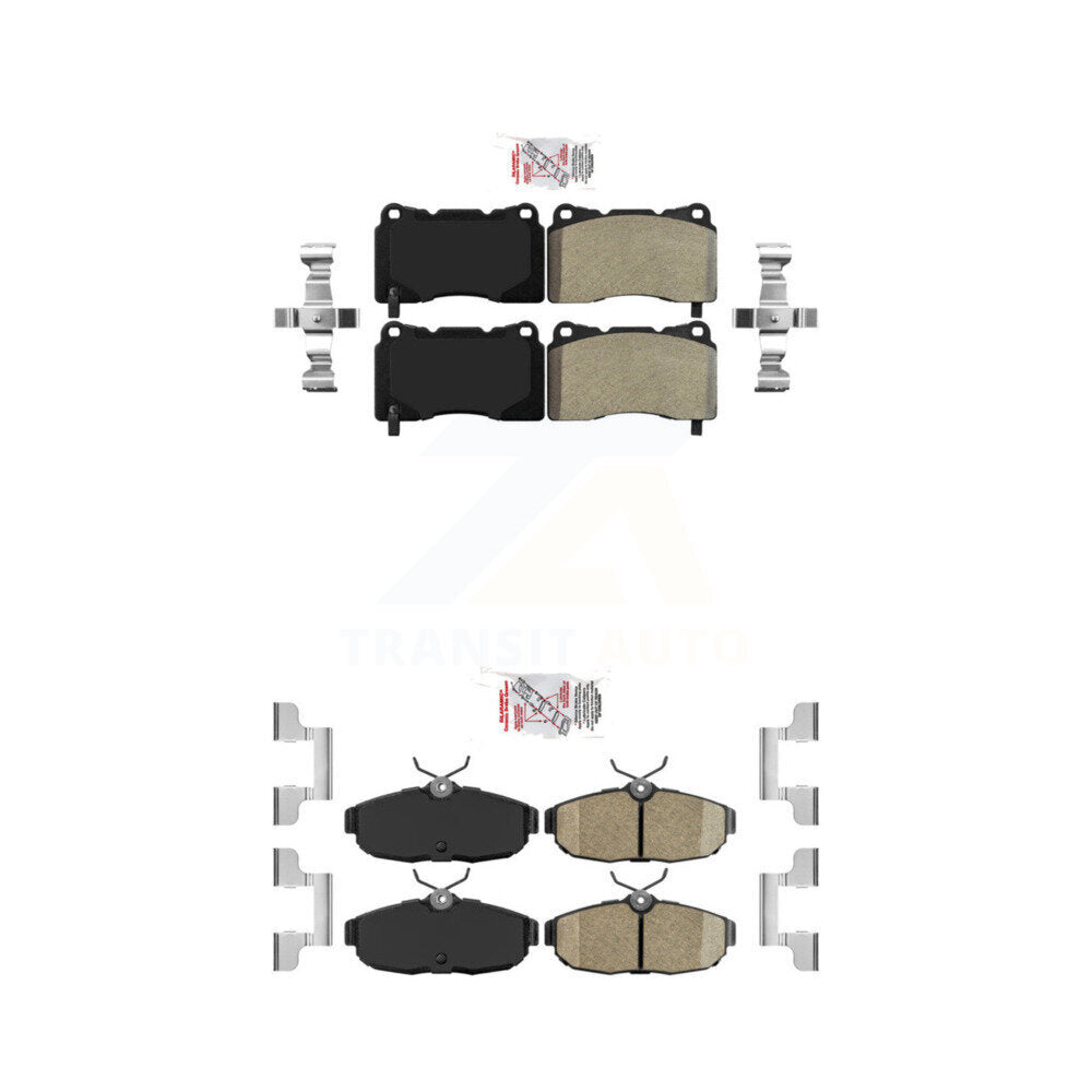 Semi-Metallic Ceramic Disc Brake Pads Front Rear Kit For Ford Mustang