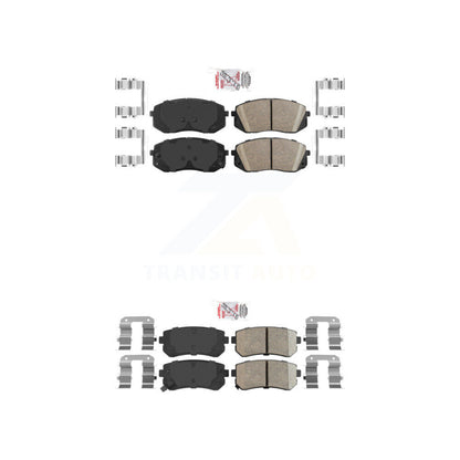 Ceramic Disc Brake Pads Front Rear Kit For 2015-2016 Hyundai Sonata GAS engine