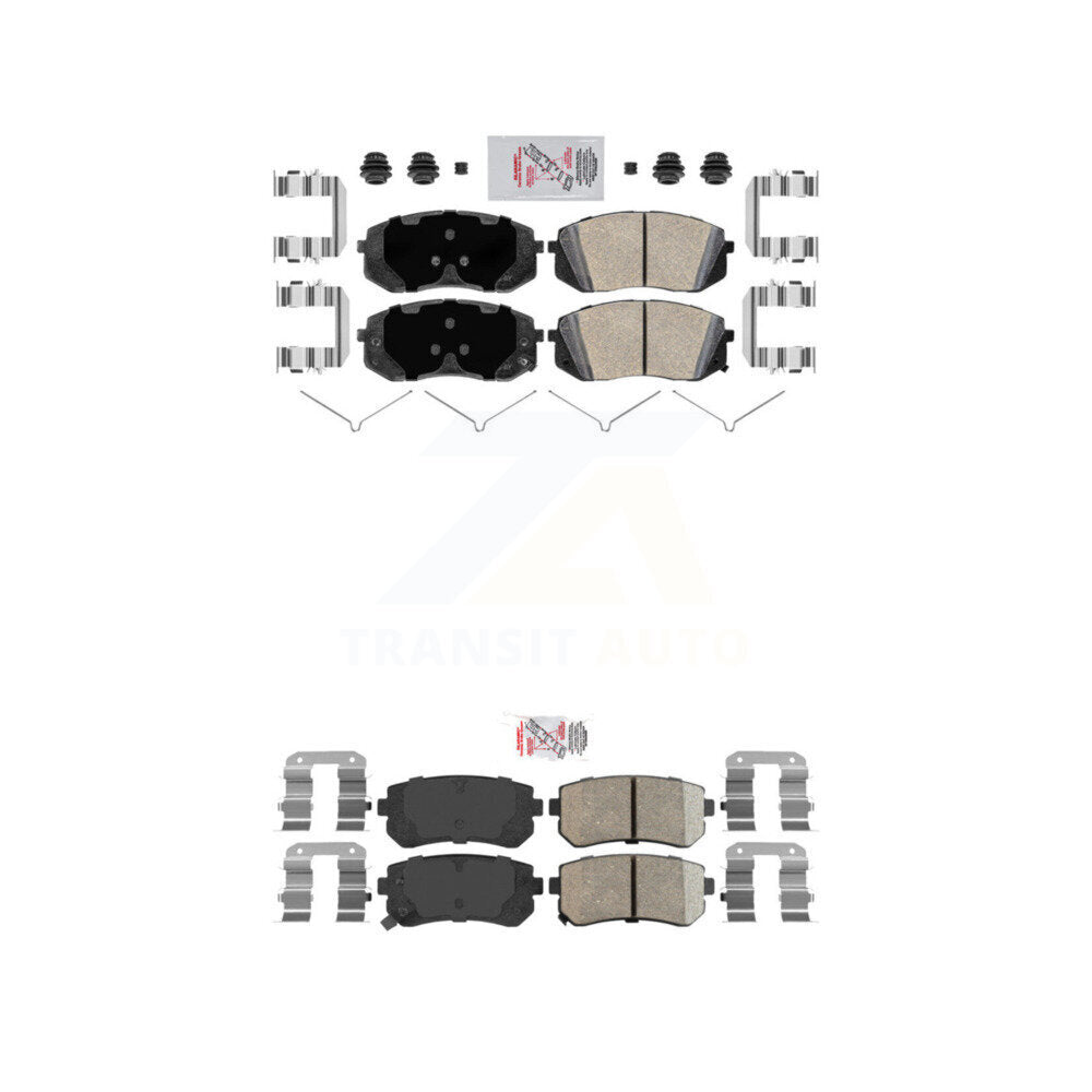 Ceramic Disc Brake Pads Front Rear Kit For 2015-2016 Hyundai Sonata GAS engine