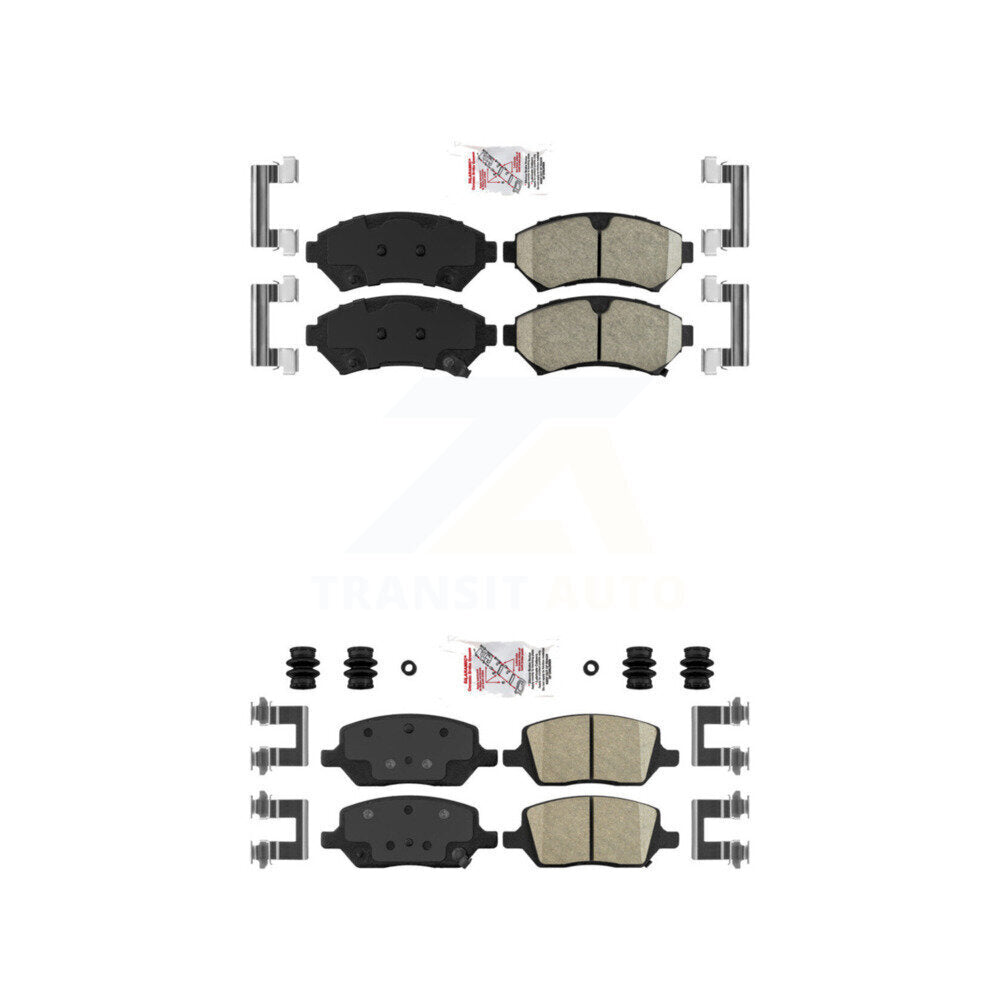 Ceramic Disc Brake Pads Front Rear Kit For 2005 Pontiac Montana FWD