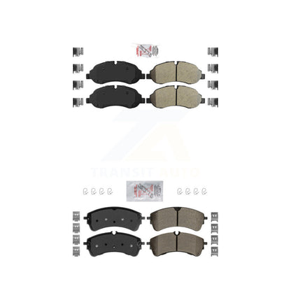 Semi-Metallic Disc Brake Pads Front Rear Kit For Ford Transit-250 Transit-150 HD