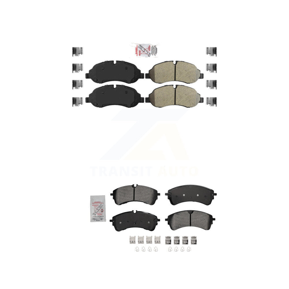 Semi-Metallic Disc Brake Pads Front Rear Kit For Ford Transit-250 Transit-150 HD